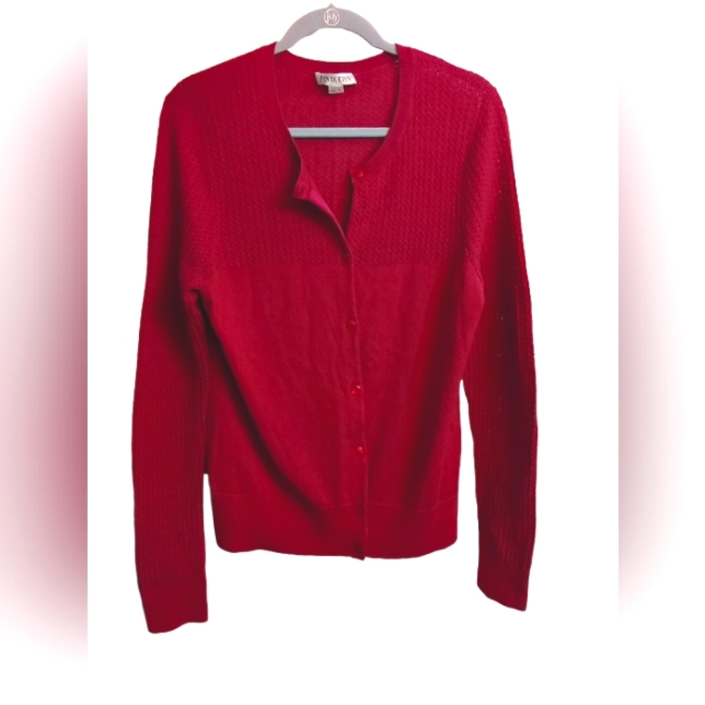 Pendleton Cranberry cardigan sz. L
